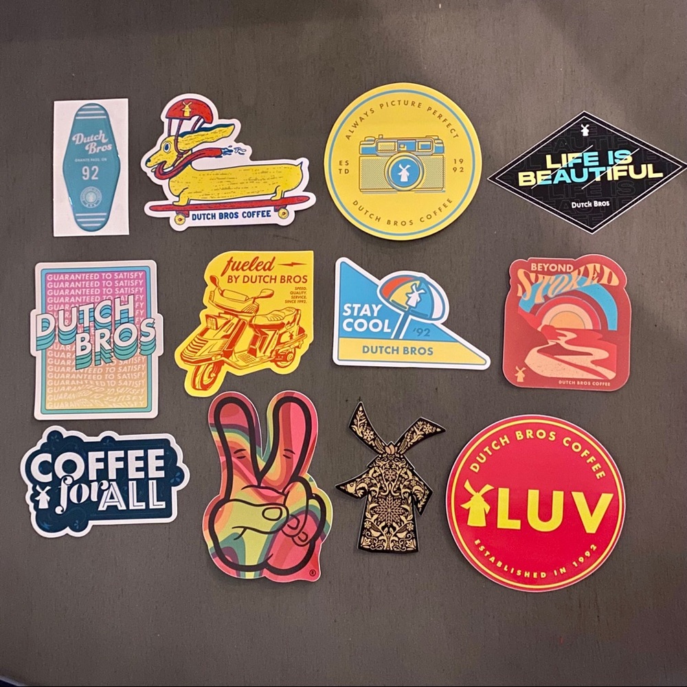 3 FOR $15 Dutch Bros Stickers!!